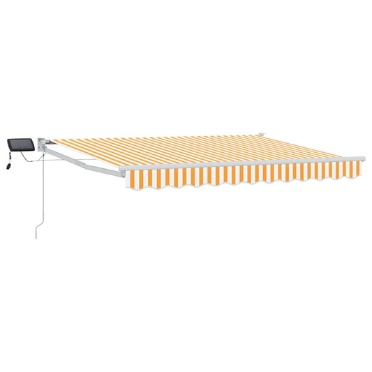 Manual Retractable Awning with LEDs 3.5 x 2.5 m