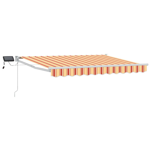 Manual Retractable Awning with LEDs Multicolour 3.5 x 2.5 m