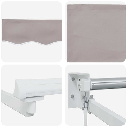 Manual Retractable Awning with LEDs 3.5 x 2.5 m