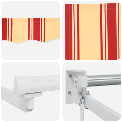 Manual Retractable Awning with LEDs Multicolour 4 x 3 m