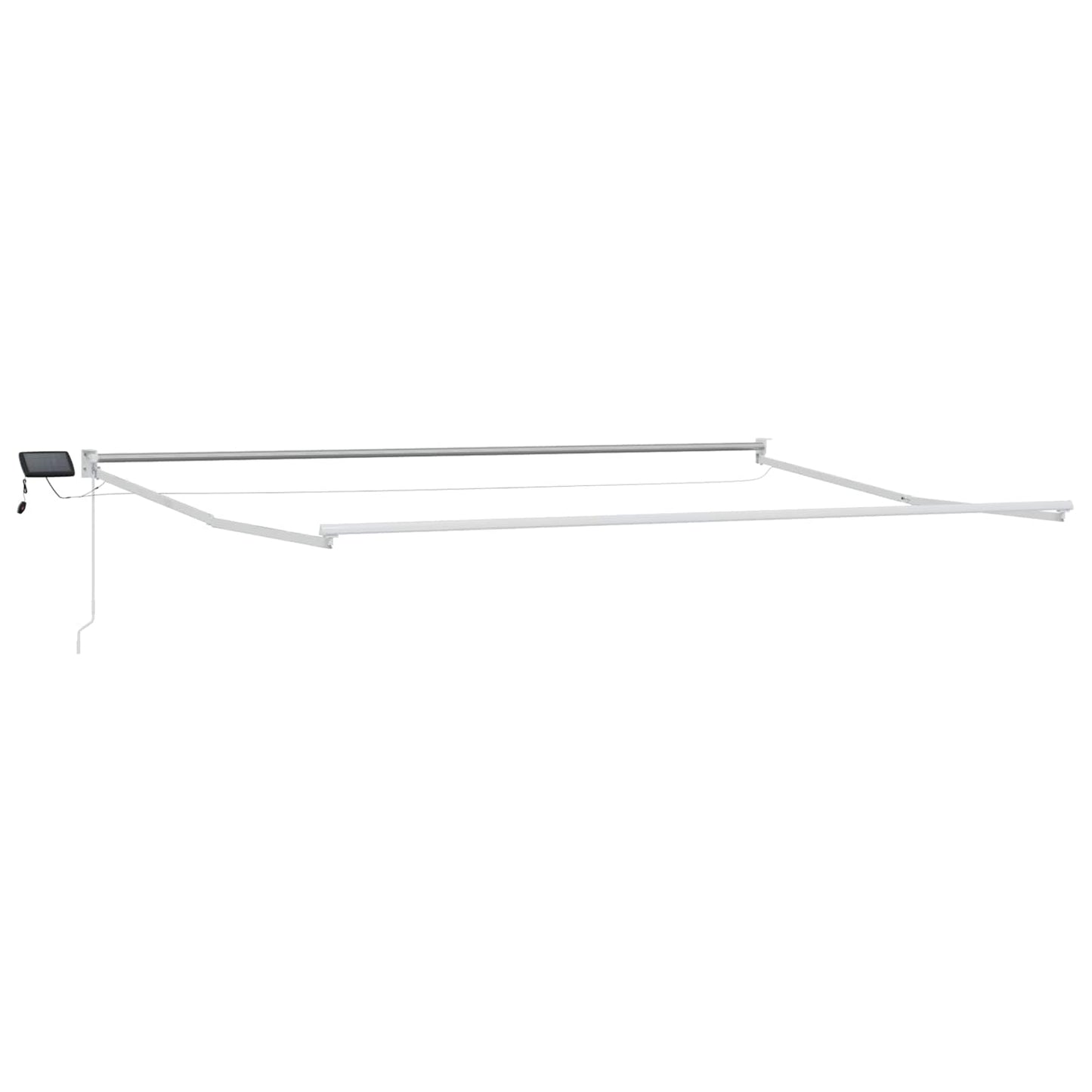 Manual Retractable Awning with LEDs Green and White 4 x 3 m