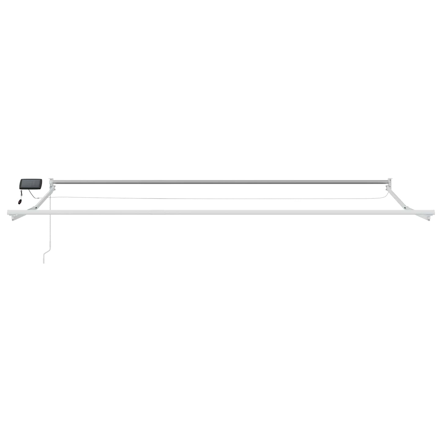 Manual Retractable Awning with LEDs Green and White 4 x 3 m
