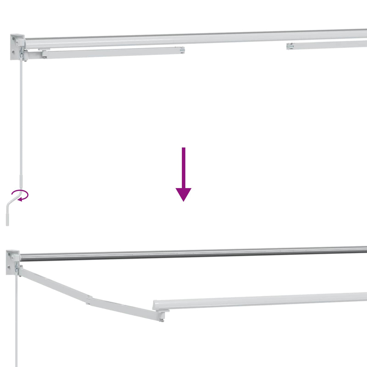 Manual Retractable Awning with LEDs Green and White 4 x 3 m