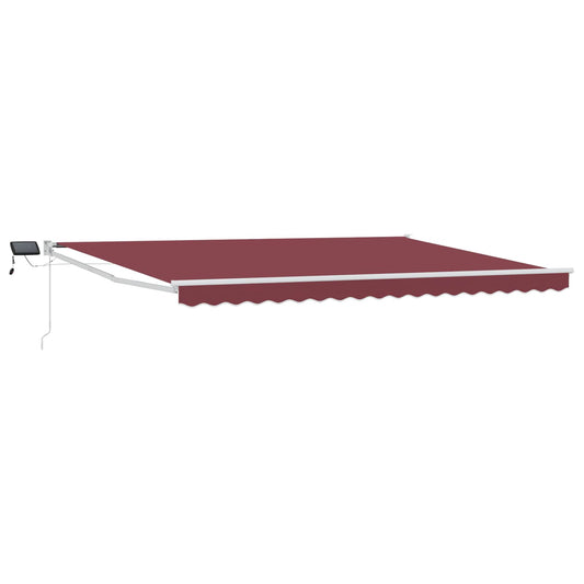 Manual Retractable Awning with LEDs 4.5 x 3 m