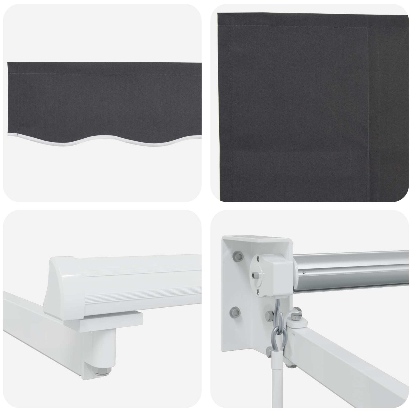 Manual Retractable Awning with LEDs 5 x 3 m