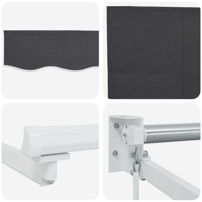 Manual Retractable Awning with LEDs 5 x 3 m