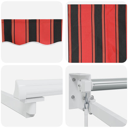 Manual Retractable Awning with LEDs 5 x 3 m