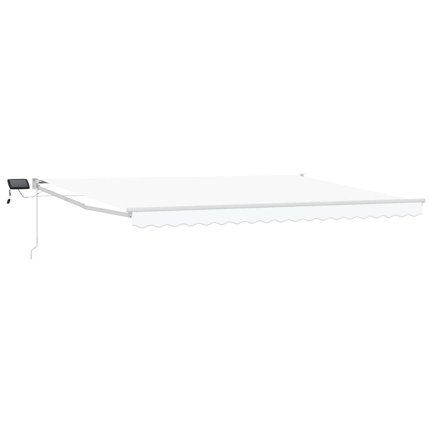 Manual Retractable Awning with LEDs White 5 x 3 m
