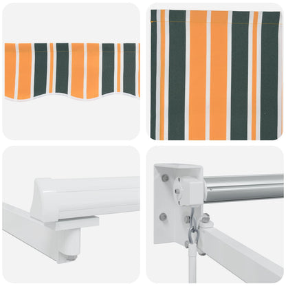 Manual Retractable Awning with LEDs 5 x 3 m