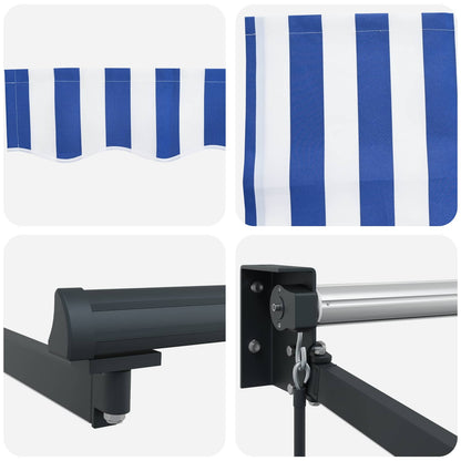 Manual Retractable Awning with LEDs 2.5 x 2 m