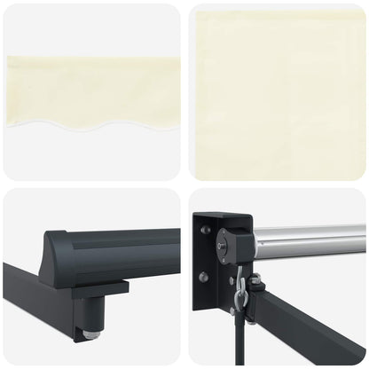 Manual Retractable Awning with LEDs 2.5 x 2 m