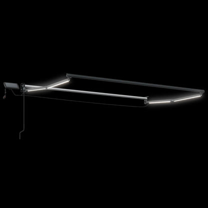 Manual Retractable Awning with LEDs 3 x 2 m