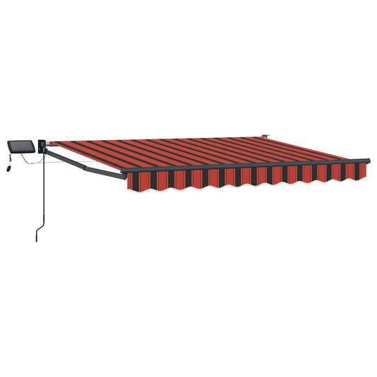 Manual Retractable Awning with LEDs 3.5 x 2 m