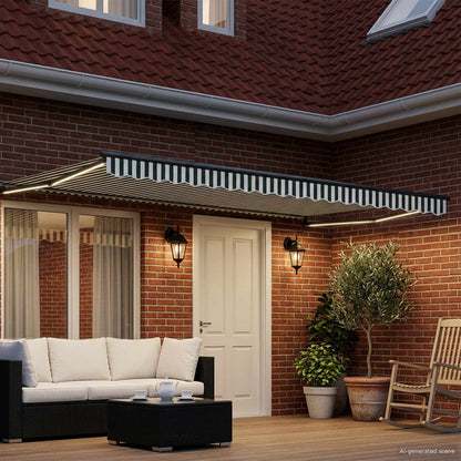 Manual Retractable Awning with LEDs 4 x 2 m