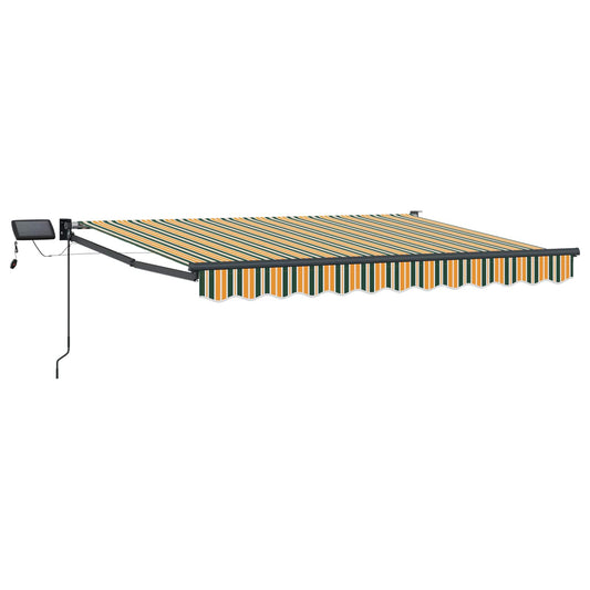 Manual Retractable Awning with LEDs 3 x 2.5 m
