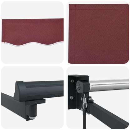 Manual Retractable Awning with LEDs 3.5 x 2.5 m