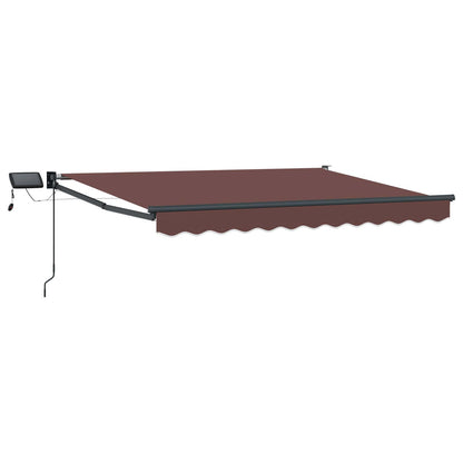 Manual Retractable Awning with LEDs 3.5 x 2.5 m