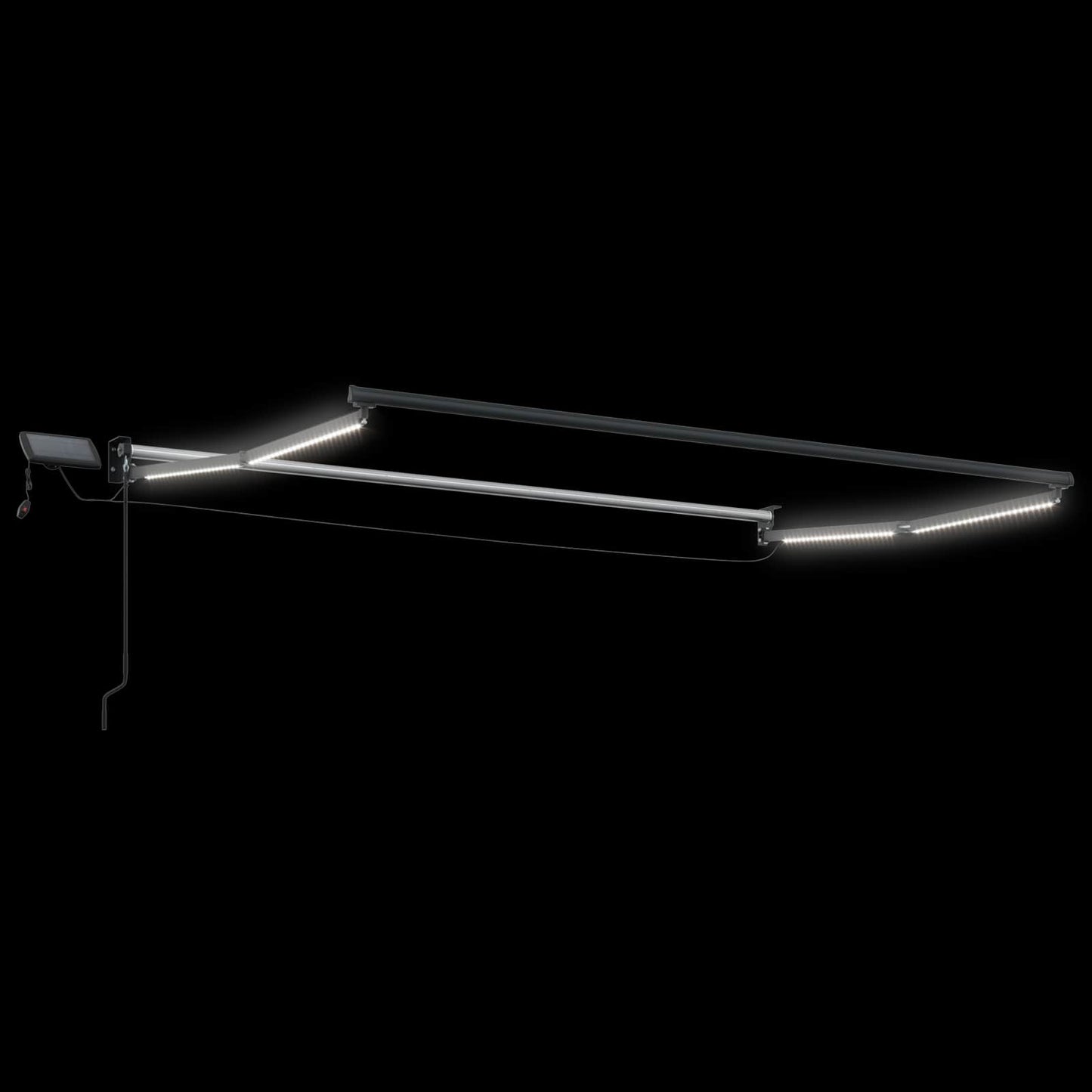 Manual Retractable Awning with LEDs 3.5 x 2.5 m