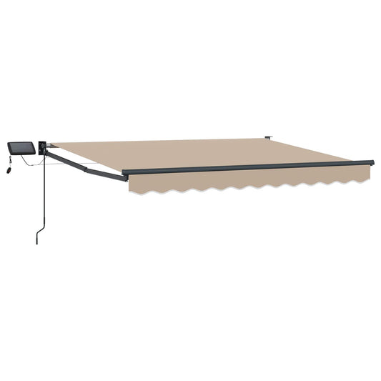 Manual Retractable Awning with LEDs 3.5 x 2.5 m