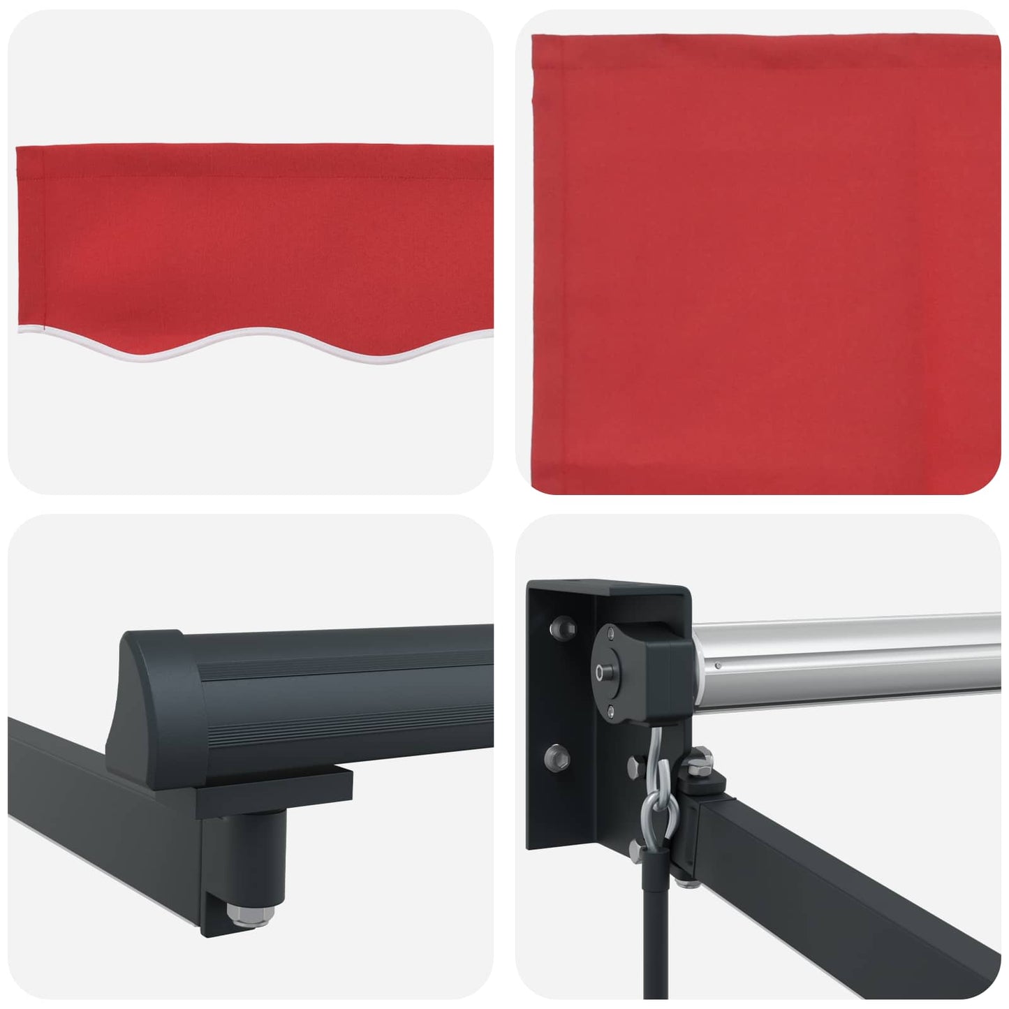 Manual Retractable Awning with LEDs 3.5 x 2.5 m
