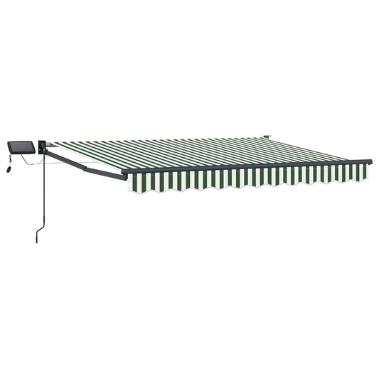 Manual Retractable Awning with LEDs 3.5 x 2.5 m