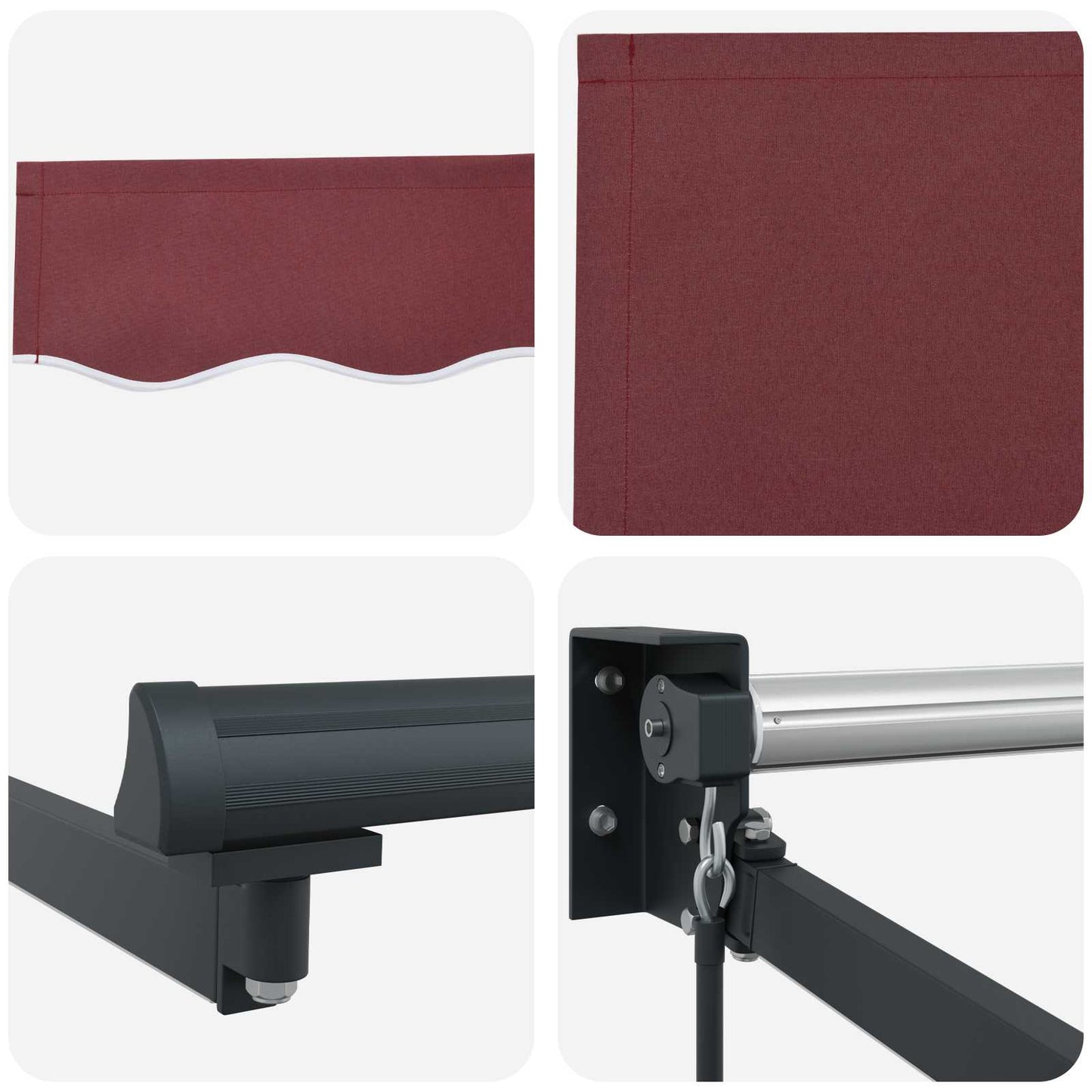 Manual Retractable Awning with LEDs 4 x 3 m