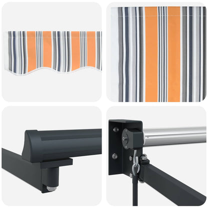 Manual Retractable Awning with LEDs 4 x 3 m