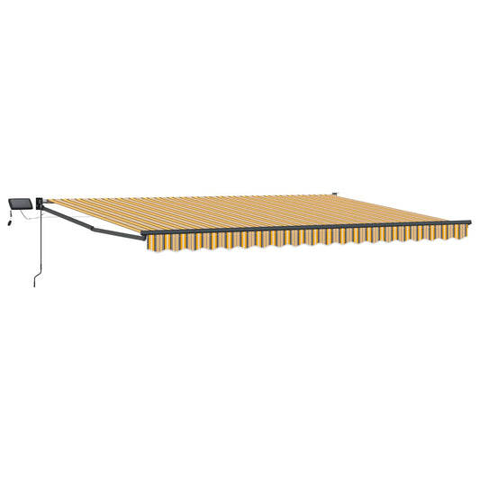 Manual Retractable Awning with LEDs 4 x 3 m