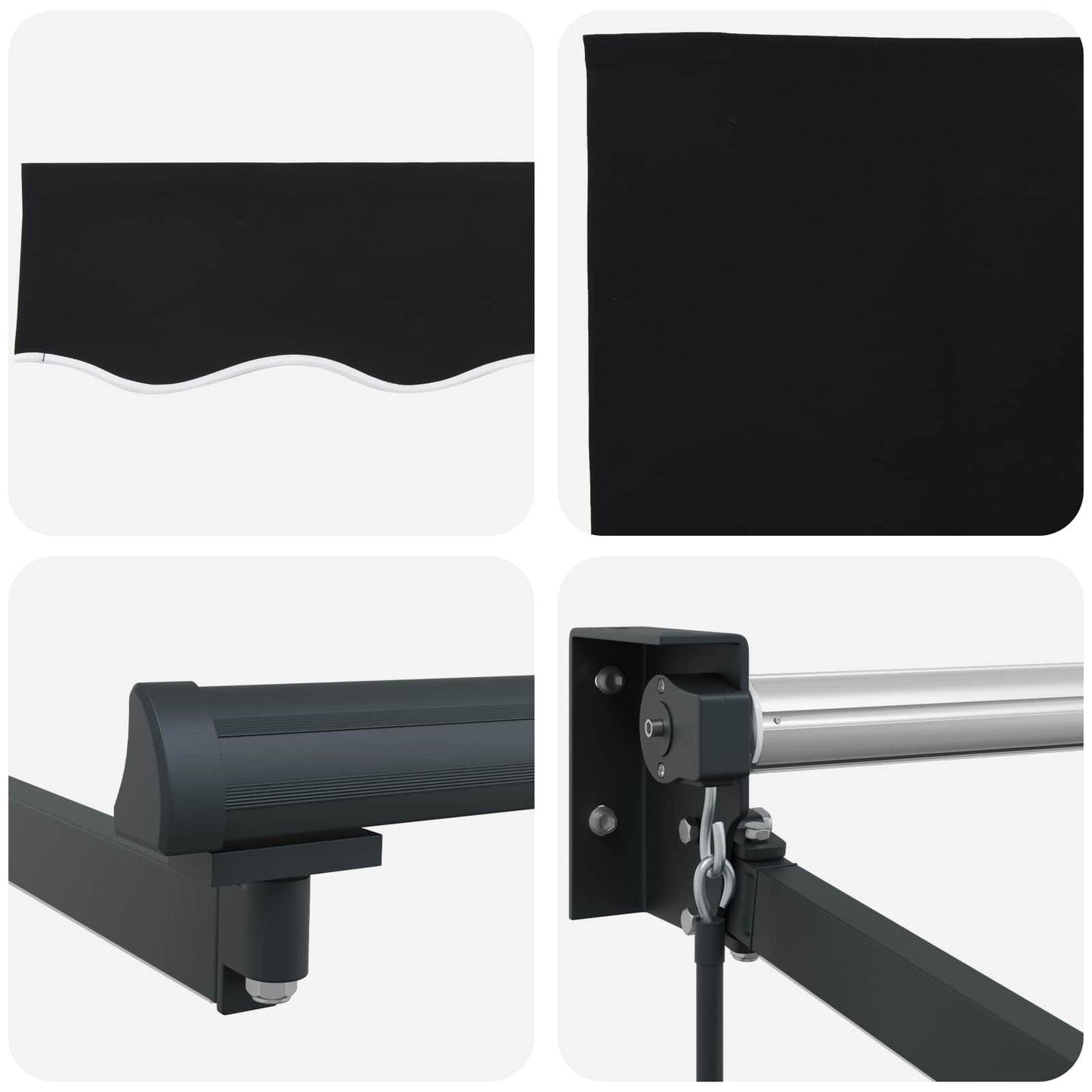 Manual Retractable Awning with LEDs 4 x 3 m