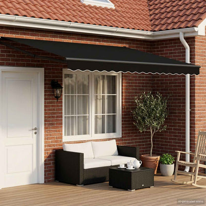 Manual Retractable Awning with LEDs 4 x 3 m