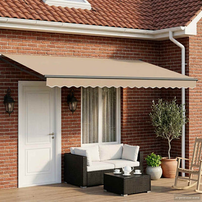 Manual Retractable Awning with LEDs 4 x 3 m