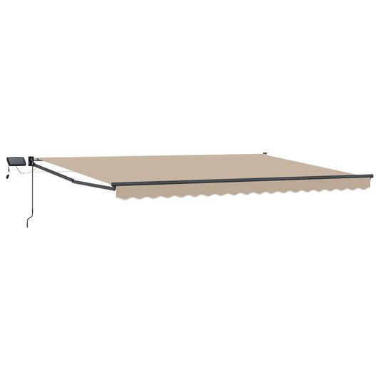 Manual Retractable Awning with LEDs 4 x 3 m