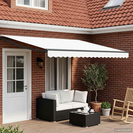 Manual Retractable Awning with LEDs 4 x 3 m