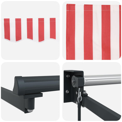 Manual Retractable Awning with LEDs 4.5 x 3 m