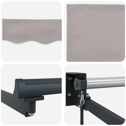 Manual Retractable Awning with LEDs 4.5 x 3 m