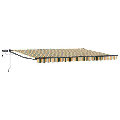 Manual Retractable Awning with LEDs 4.5 x 3 m