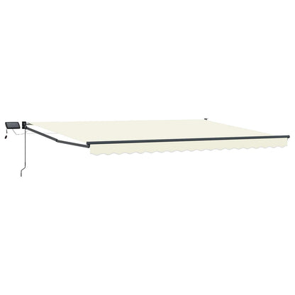 Manual Retractable Awning with LEDs 5 x 3 m