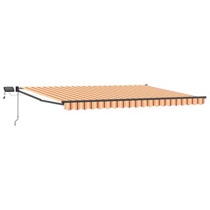 Manual Retractable Awning with LEDs Multicolour 5 x 3 m