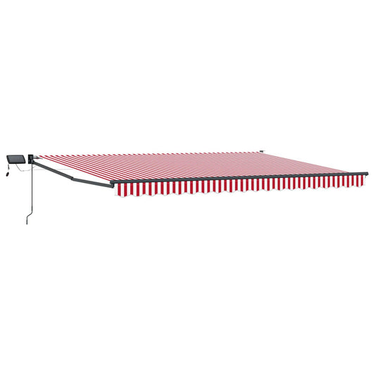 Manual Retractable Awning with LEDs 5 x 3 m