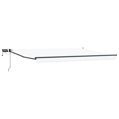 Manual Retractable Awning with LEDs 5 x 3 m