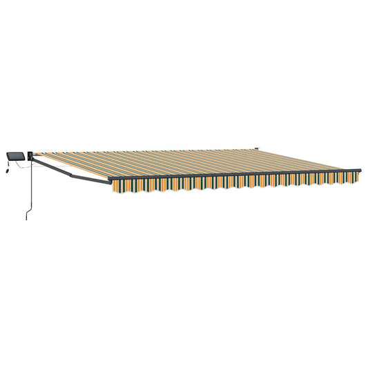 Manual Retractable Awning with LEDs 5 x 3 m
