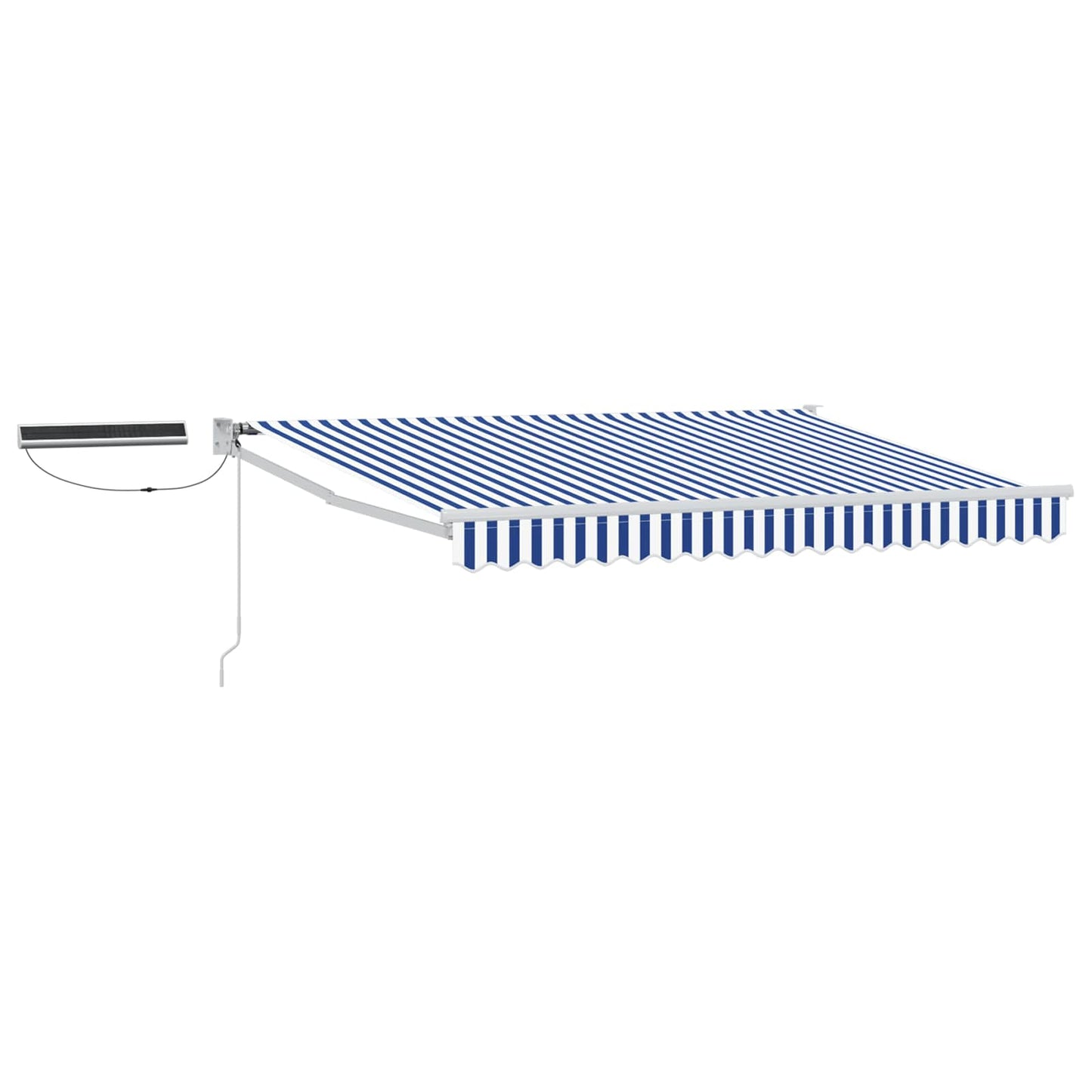 Electric Retractable Awning Blue and White 3.5 x 2 m