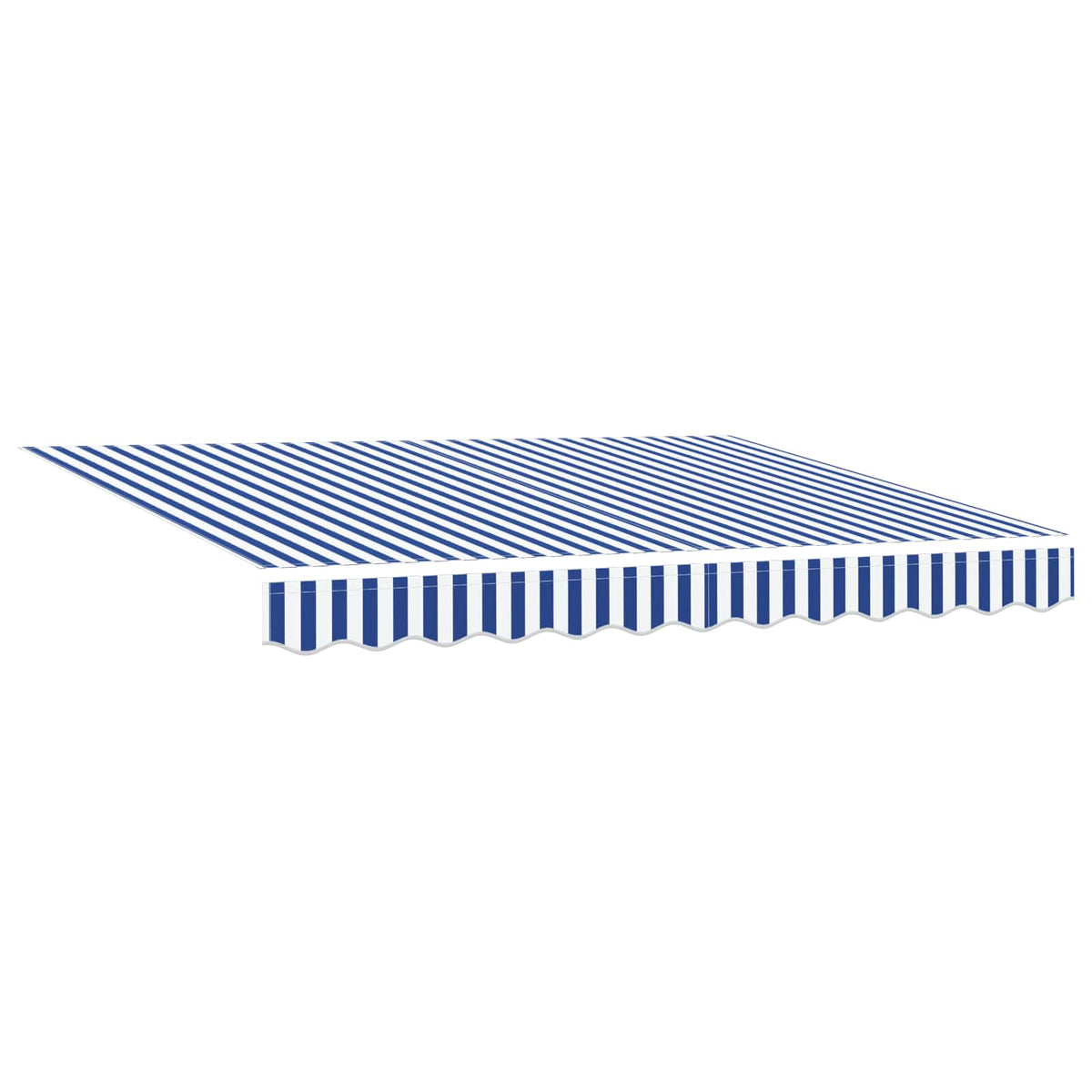 Solar Electric Awning 3.5 x 2 m Blue and White Stripe