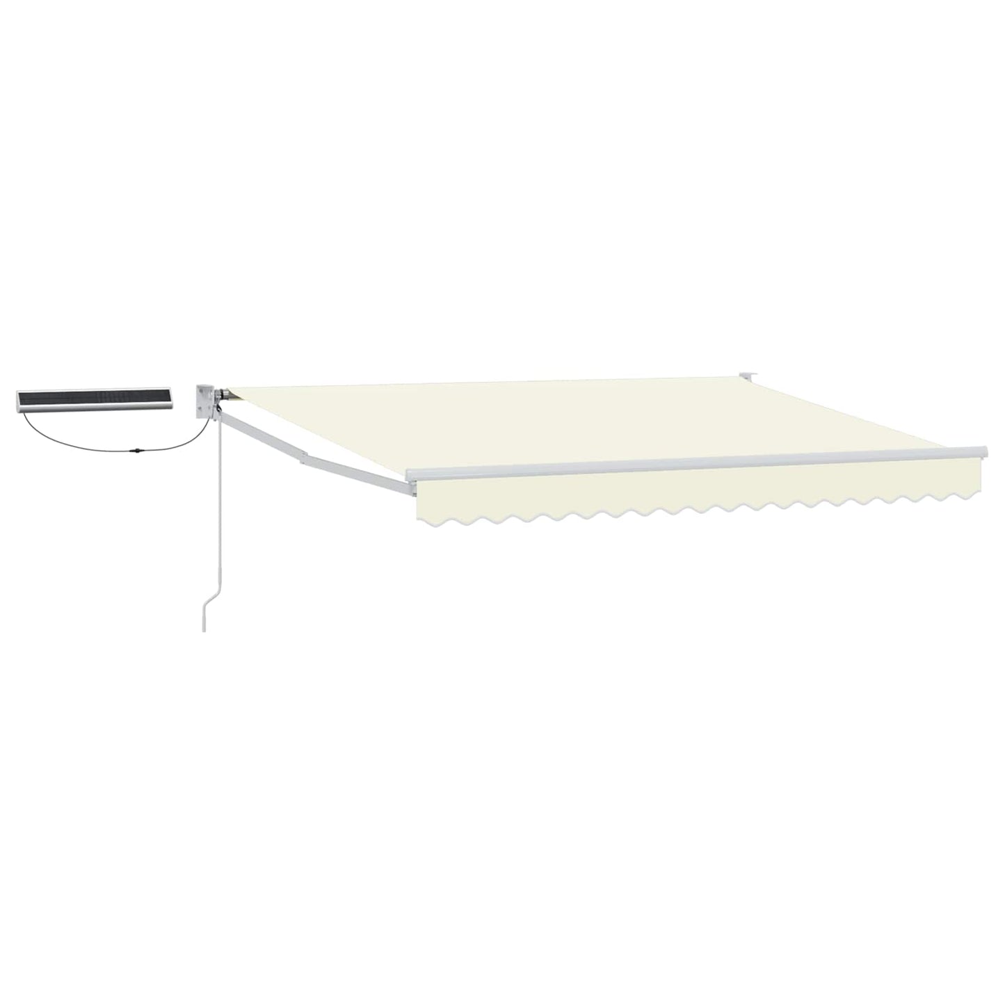 Electric Retractable Awning Cream and White 3.5 x 2 m