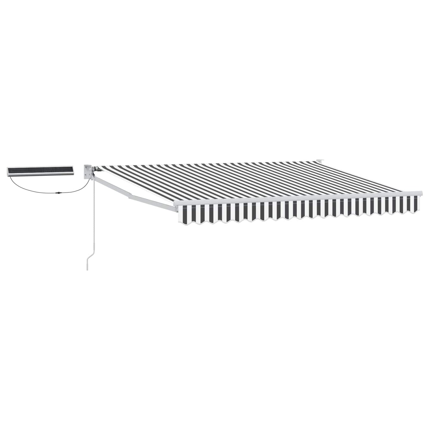 Electric Retractable Awning Anthracite and White 3.5 x 2 m