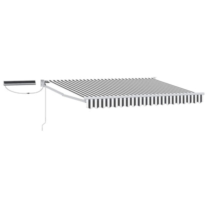 Electric Retractable Awning Anthracite and White 3.5 x 2 m