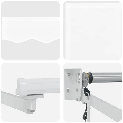 Electric Retractable Awning White 3.5 x 2 m