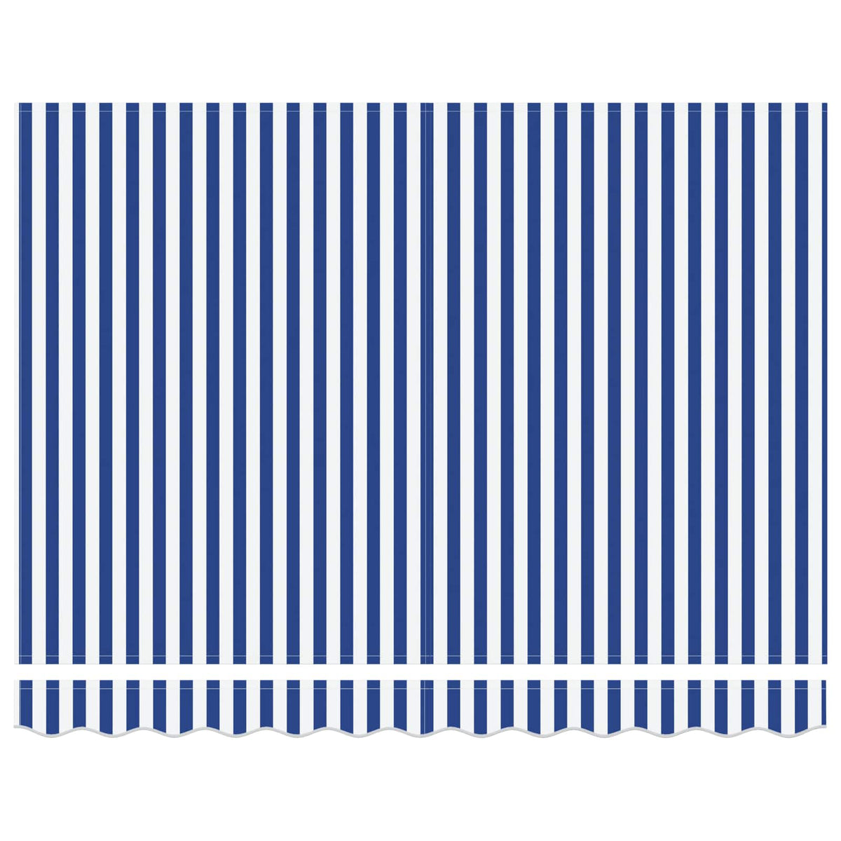 Solar Electric Awning 3 x 2.5 m Blue and White Stripe