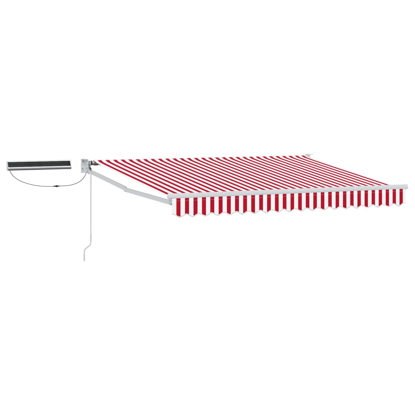 Electric Retractable Awning Red and white 3 x 2.5 m