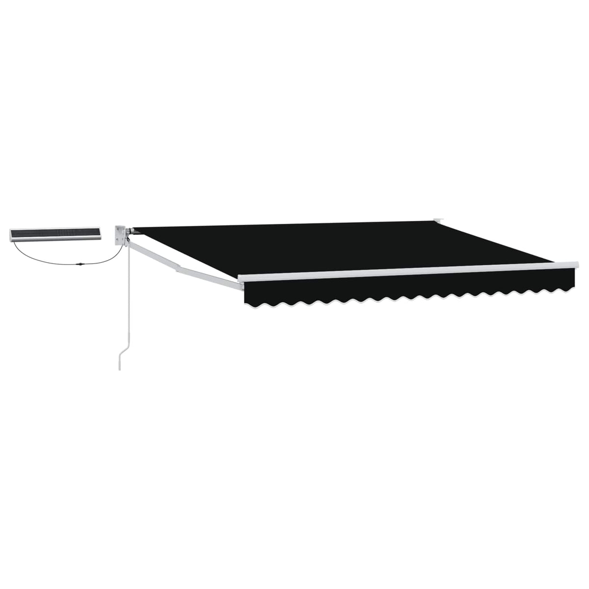 Solar Electric Awning 3 x 2.5 m Black 100% Polyester